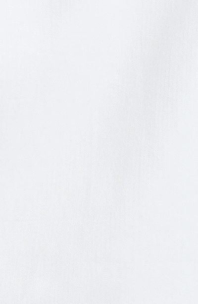 Zegna Micro Striped Trecapi Tailored Fit Long Sleeve Shirt In White