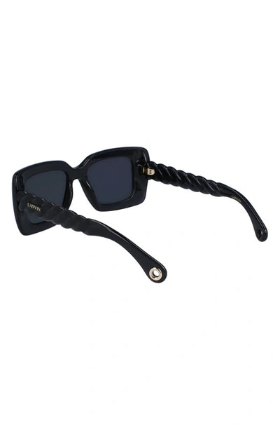 Shop Lanvin Babe 52mm Square Sunglasses In Dark Grey