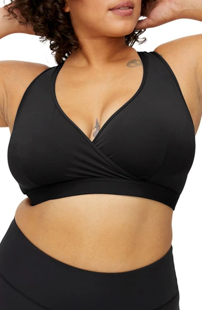 Shop Tomboyx Peak Low Impact Sports Bra In Black