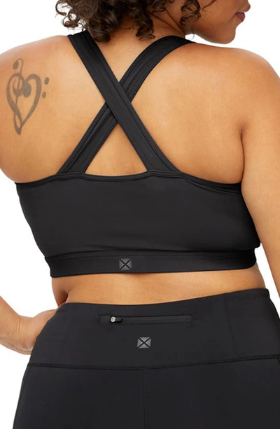 Shop Tomboyx Peak Low Impact Sports Bra In Black