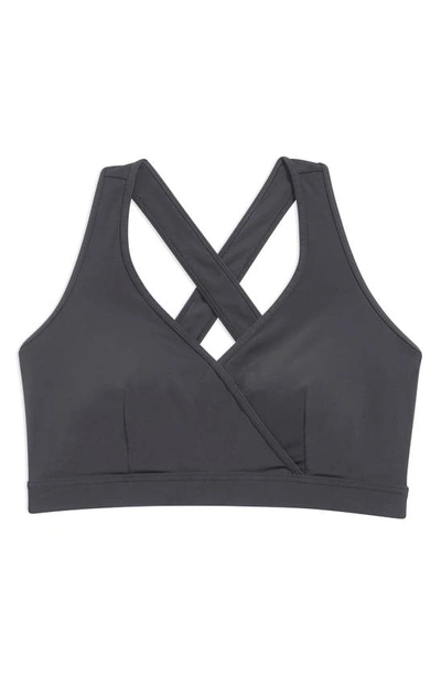 Shop Tomboyx Peak Low Impact Sports Bra In Smoke