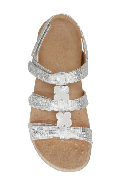 Shop Vionic Amber Adjustable Sandal In Silver
