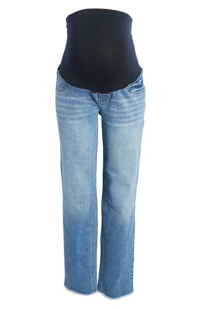1822 Denim Over The Bump Relaxed Straight Leg Maternity Jeans In Samuel