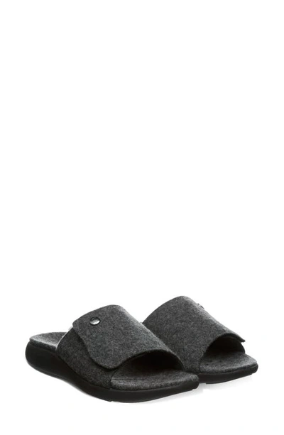 Shop Strole Den Wool Slide Sandal In Graphite