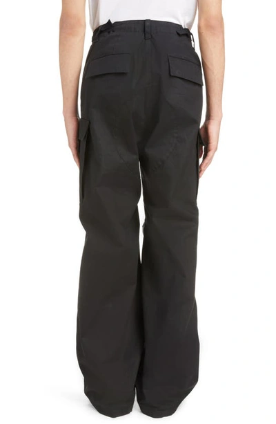 Shop Balenciaga Kick Cotton Gabardine Cargo Pants In Black