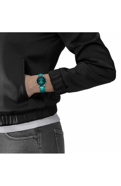 Tissot Everytime Leather Strap Watch, 34mm In Green