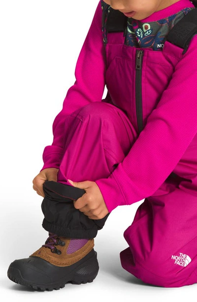 Shop The North Face Kids' Freedom Insulated Waterproof Snow Bibs In Fuschia Pink