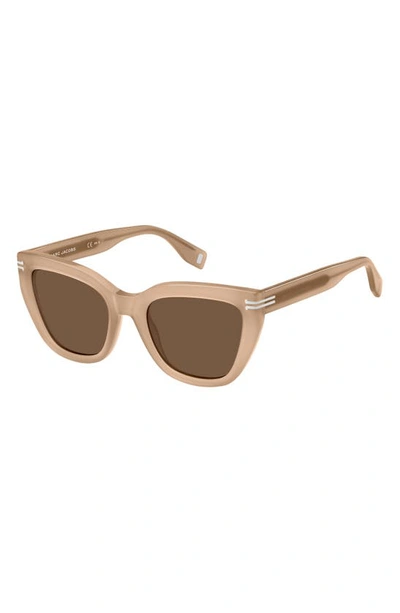 Shop Marc Jacobs 53mm Cat Eye Sunglasses In Nude / Brown