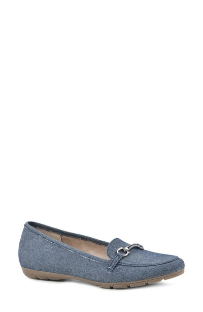 Shop Cliffs By White Mountain Glowing Bit Loafer In Denim Blue/ Fabric
