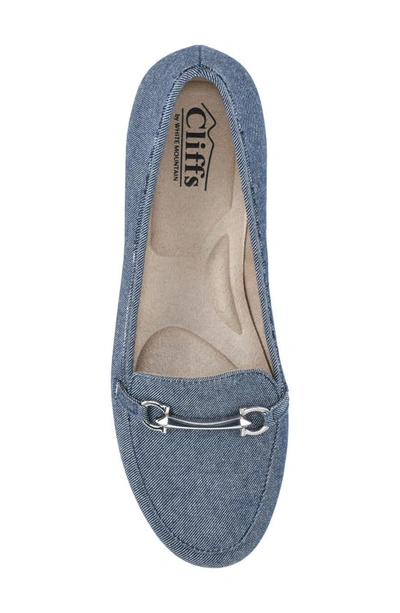 Shop Cliffs By White Mountain Glowing Bit Loafer In Denim Blue/ Fabric