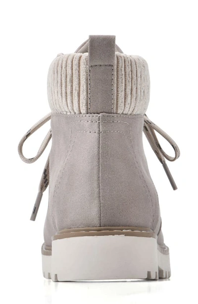 Cliffs By White Mountain Connie Lace-up Lug Sole Boot In Ice/ Fabric