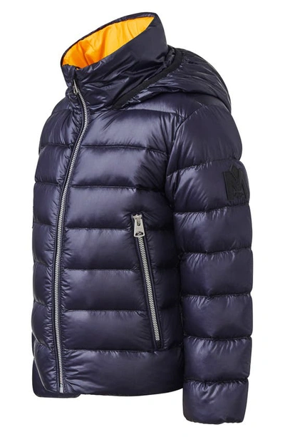 Shop Mackage Kids' Billy Water Repellent 800 Fill Power Down Recycled Nylon Puffer Jacket In Navy