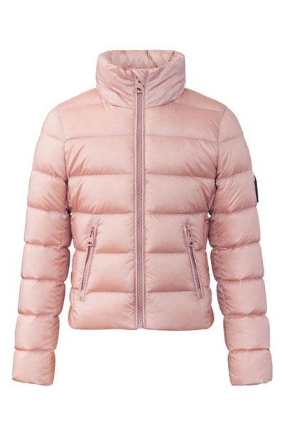 Shop Mackage Kids' Kassidy Water Resistant 800 Fill Power Down Recycled Nylon Puffer Jacket In Rose