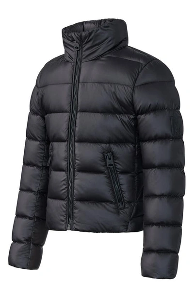 Shop Mackage Kids' Kassidy Water Resistant 800 Fill Power Down Recycled Nylon Puffer Jacket In Black