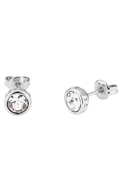 Shop Ted Baker Sinaa Crystal Stud Earrings In Crystal/ Silver