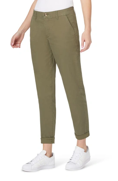 Shop Curve Appeal Medium Rise Relaxed Fit Comfort Waist Chino Pants In Lily Pad