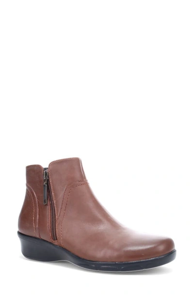 Shop Propét Waverly Wedge Bootie In Brown Leather
