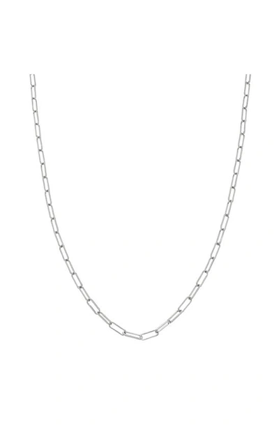 Shop Sethi Couture Paper Clip Chain Necklace In White