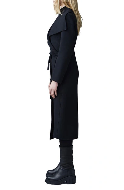 Mackage Mai Belted Wool Coat In Black