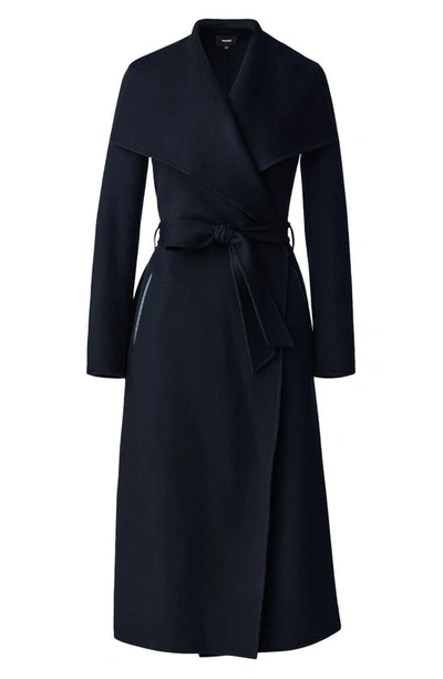 Mackage Mai Belted Wool Coat In Black