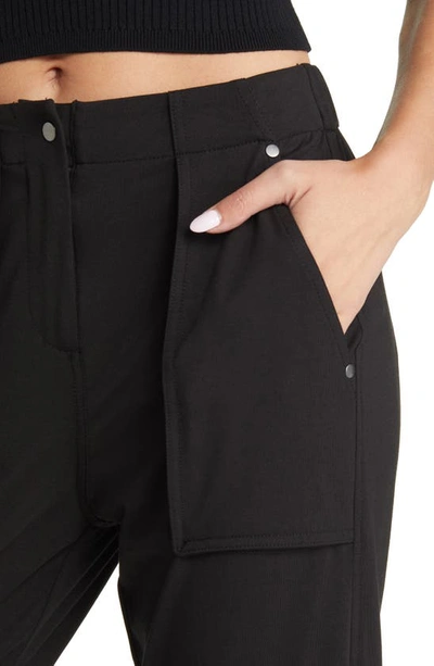Shop Allsaints Frieda Cargo Jersey Trousers In Black