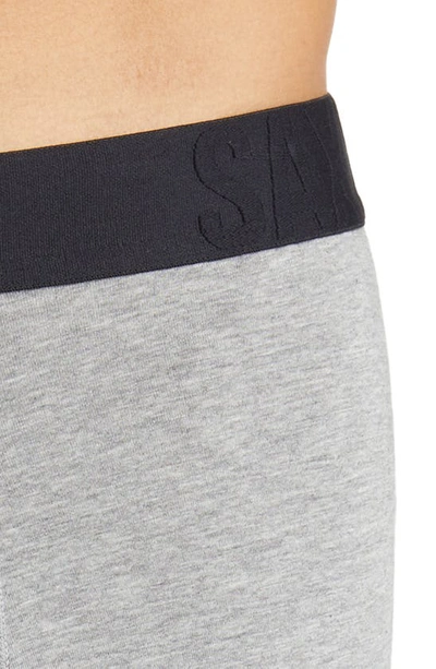 Shop Saxx Droptemp™ Cooling Cotton Slim Fit Boxer Briefs In Dark Grey Heather