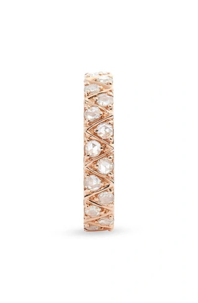 Shop Sethi Couture Stella Diamond Eternity Band In Rose Gold/ Diamond