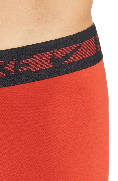Shop Nike 3-pack Dri-fit Ultra Stretch Micro Trunks In Cinnabar
