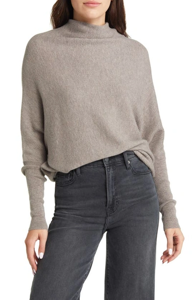 Shop Allsaints Ridley Funnel Neck Wool & Cashmere Sweater In Doormouse Brown