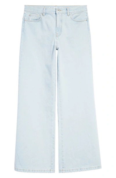 Shop Off-white X Sal Barbier Gender Inclusive Diag Extra Baggy Wide Leg Jeans In Grey/ Black/ Orange