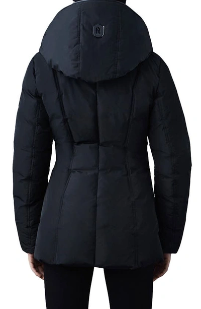 Shop Mackage Adali Hooded Water Repellent Down Jacket In Black