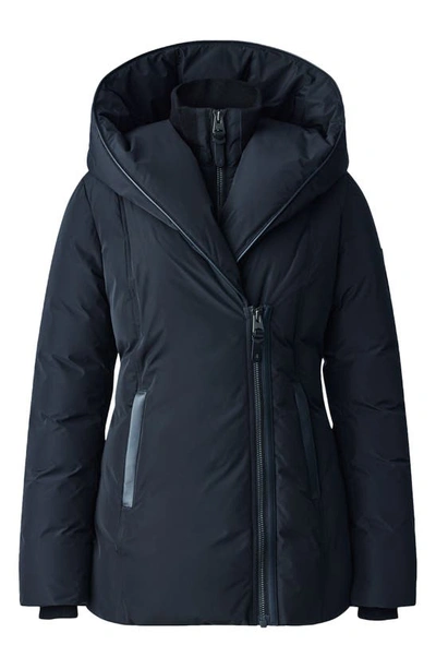 Shop Mackage Adali Hooded Water Repellent Down Jacket In Black