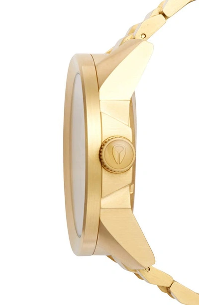 Shop Nixon The Corporal Bracelet Watch, 48mm In Gold/ Black