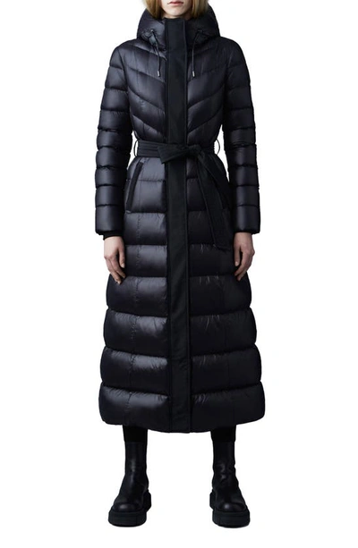 Shop Mackage Calina Lustrous Water Repellent Down Coat In Black