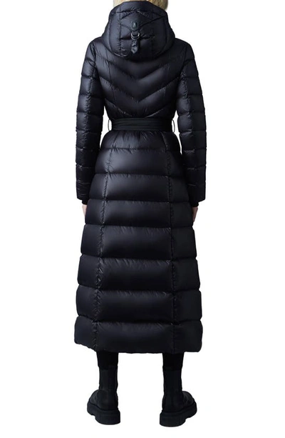 Mackage Calina R Long Nylon Down Jacket In Black
