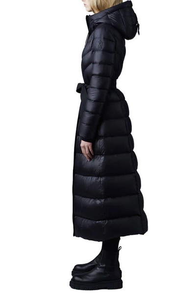 Shop Mackage Calina Lustrous Water Repellent Down Coat In Black