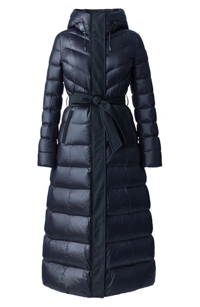 Shop Mackage Calina Lustrous Water Repellent Down Coat In Black