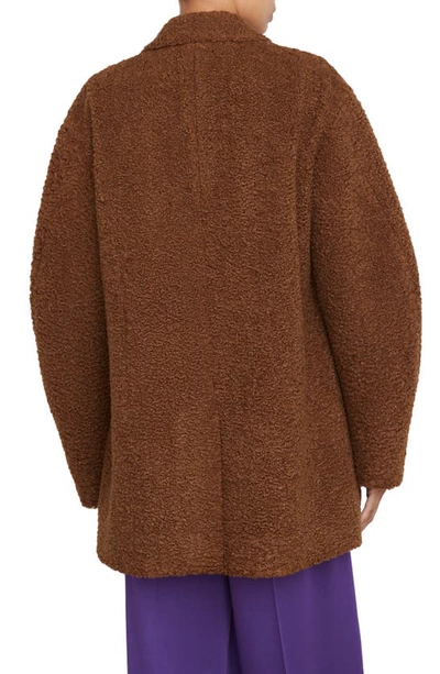 Shop Vince Faux Fur Blazer Coat In Chestnut