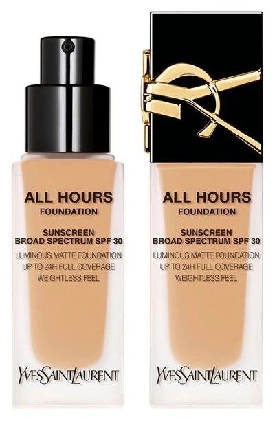 Shop Saint Laurent All Hours Luminous Matte Foundation 24h Wear Spf 30 With Hyaluronic Acid In Mw2