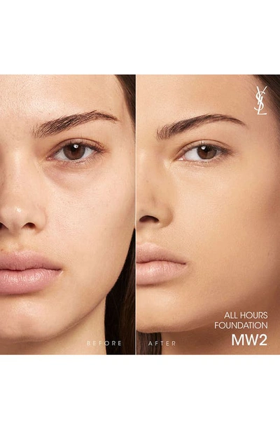 Saint Laurent All Hours Luminous Matte Foundation 24h Wear Spf 30 With Hyaluronic Acid In Mw2