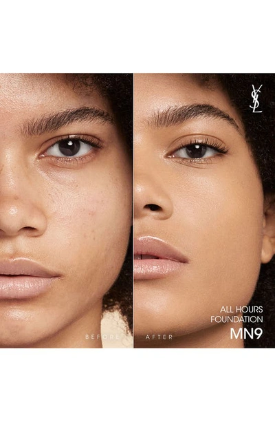 Saint Laurent All Hours Luminous Matte Foundation 24h Wear Spf 30 With Hyaluronic Acid In Mn9