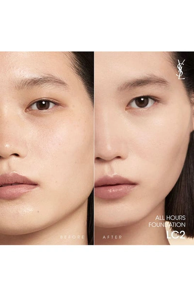 Saint Laurent All Hours Luminous Matte Foundation 24h Wear Spf 30 With Hyaluronic Acid In Lc2