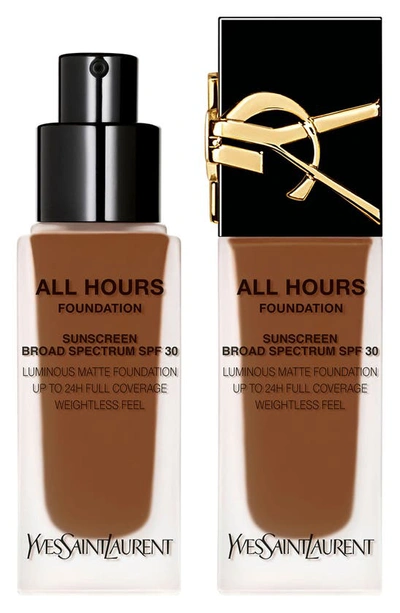 Shop Saint Laurent All Hours Luminous Matte Foundation 24h Wear Spf 30 With Hyaluronic Acid In Dn7