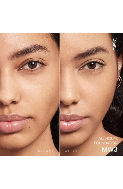Saint Laurent All Hours Luminous Matte Foundation 24h Wear Spf 30 With Hyaluronic Acid In Mw3