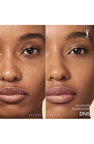 Saint Laurent All Hours Luminous Matte Foundation 24h Wear Spf 30 With Hyaluronic Acid In Dn5