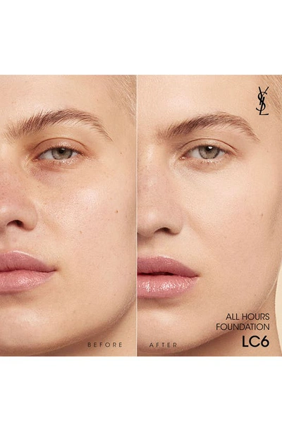 Saint Laurent All Hours Luminous Matte Foundation 24h Wear Spf 30 With Hyaluronic Acid In Lc6