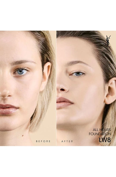 Saint Laurent All Hours Luminous Matte Foundation 24h Wear Spf 30 With Hyaluronic Acid In Lw8