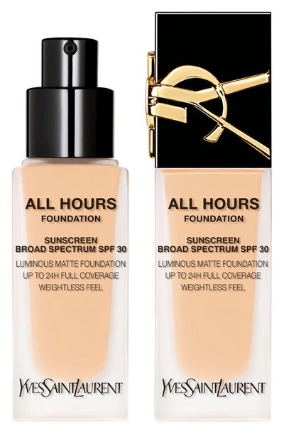Shop Saint Laurent All Hours Luminous Matte Foundation 24h Wear Spf 30 With Hyaluronic Acid In Lc1