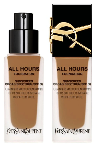 Shop Saint Laurent All Hours Luminous Matte Foundation 24h Wear Spf 30 With Hyaluronic Acid In Dn3