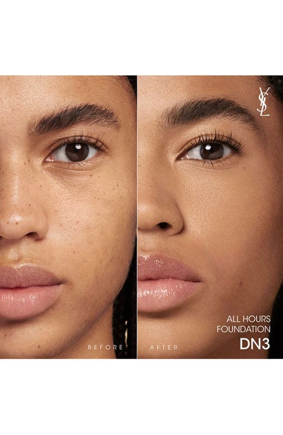 Saint Laurent All Hours Luminous Matte Foundation 24h Wear Spf 30 With Hyaluronic Acid In Dn3